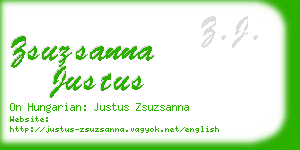 zsuzsanna justus business card